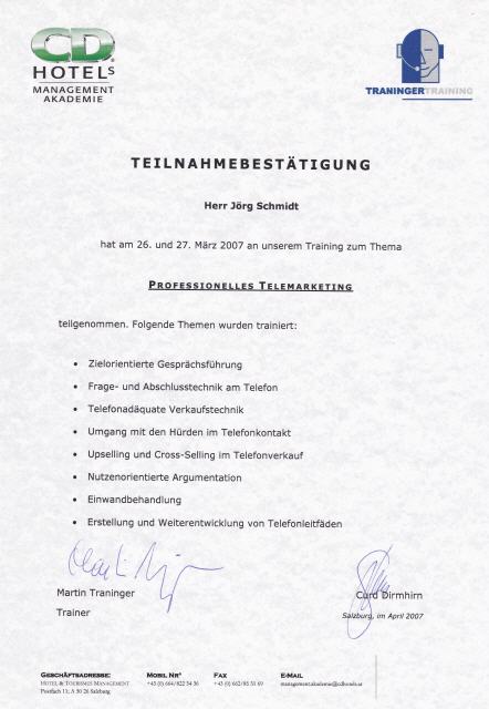 2007 Hotel-Management Akademie